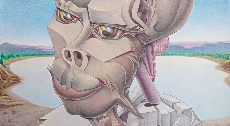 Original Surrealism Nature Drawing by Jose Ignacio Gianola Ribas