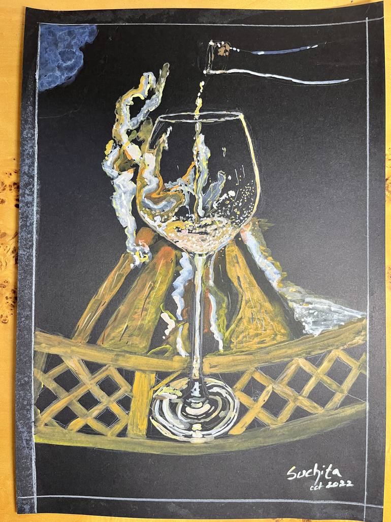 Original Symbolism Still Life Painting by Suchita Ambardekar