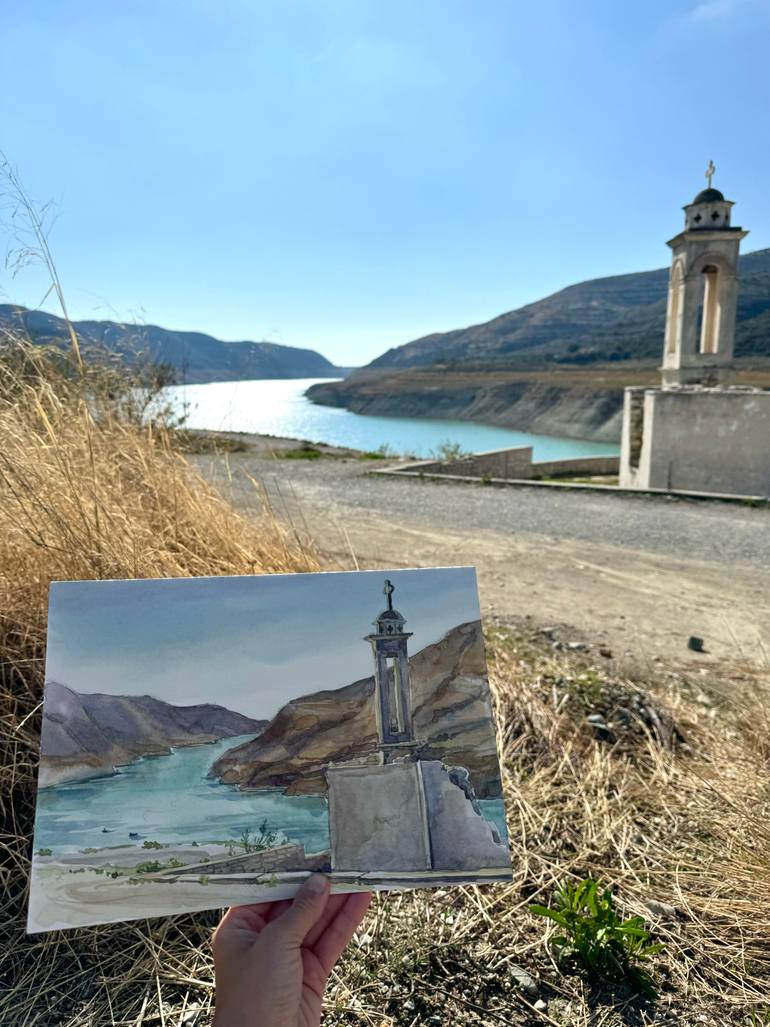 Original Impressionism Landscape Drawing by Ekaterina Ivanova
