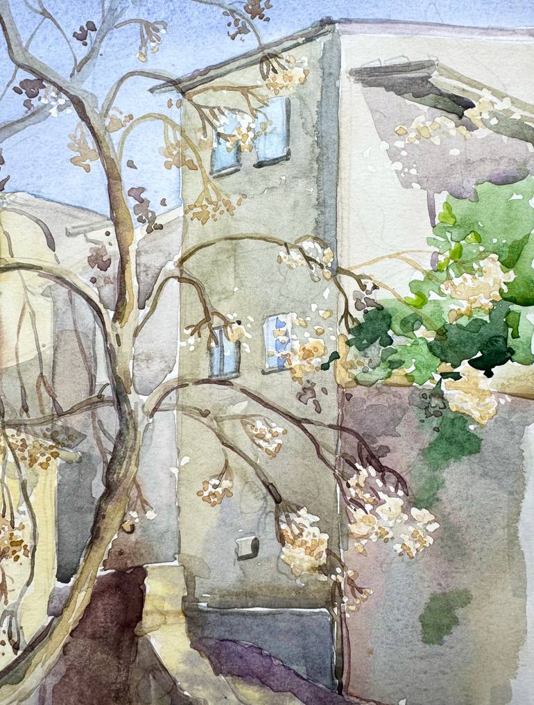 Original Impressionism Landscape Drawing by Ekaterina Ivanova