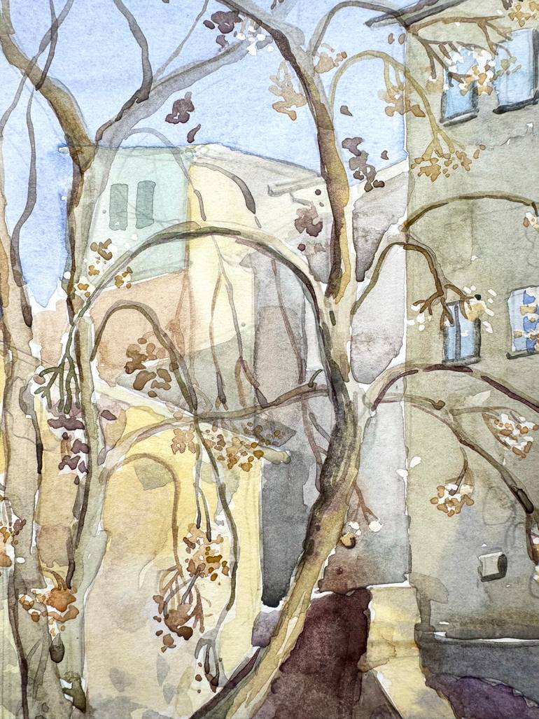 Original Impressionism Landscape Drawing by Ekaterina Ivanova