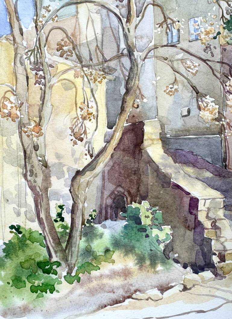 Original Impressionism Landscape Drawing by Ekaterina Ivanova