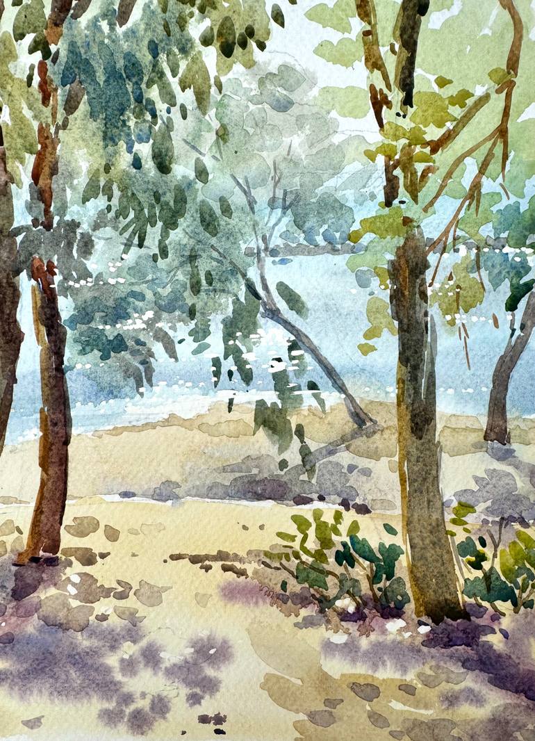 Original Impressionism Landscape Drawing by Ekaterina Ivanova