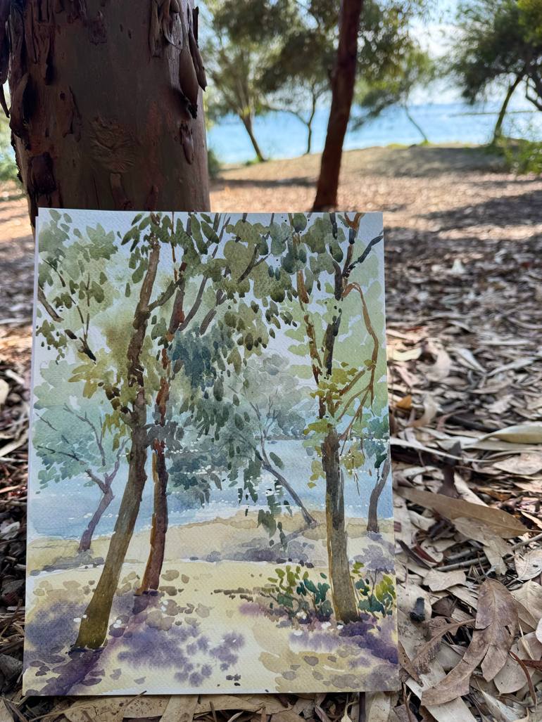 Original Impressionism Landscape Drawing by Ekaterina Ivanova