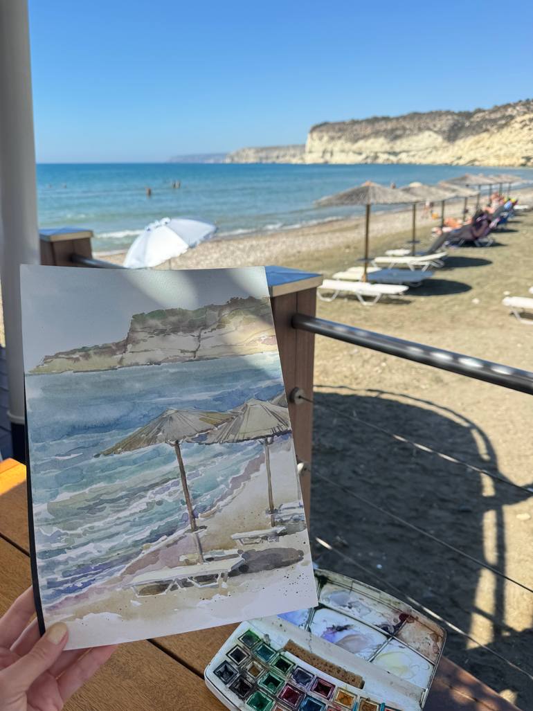 Original Impressionism Landscape Drawing by Ekaterina Ivanova