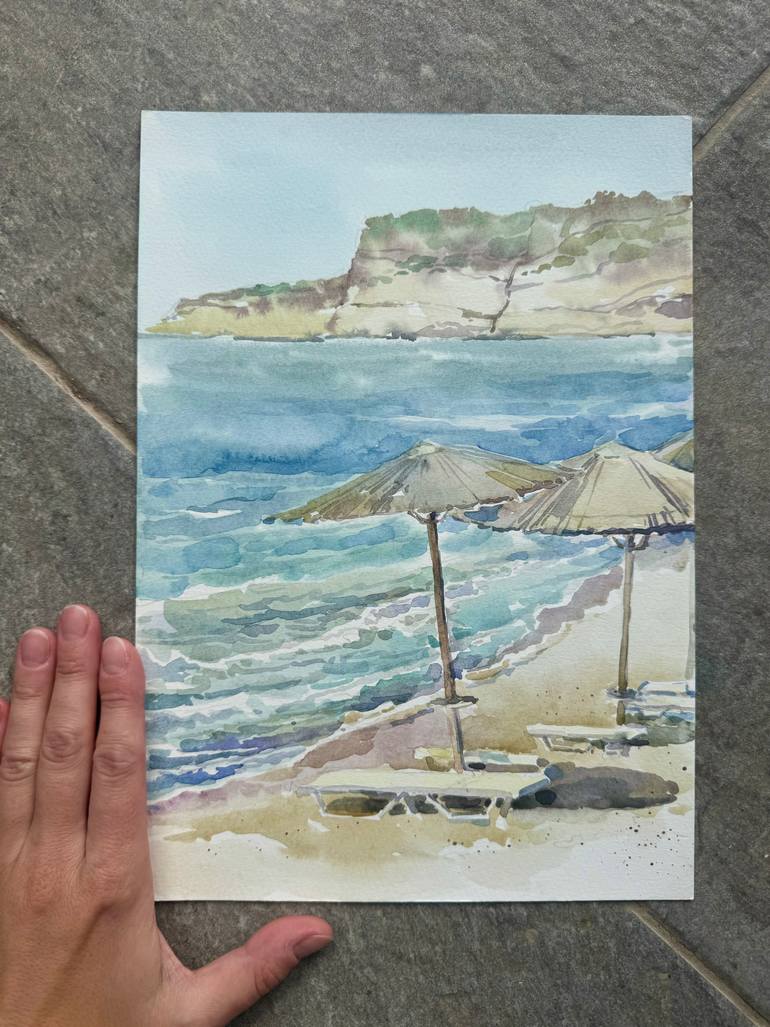 Original Impressionism Landscape Drawing by Ekaterina Ivanova