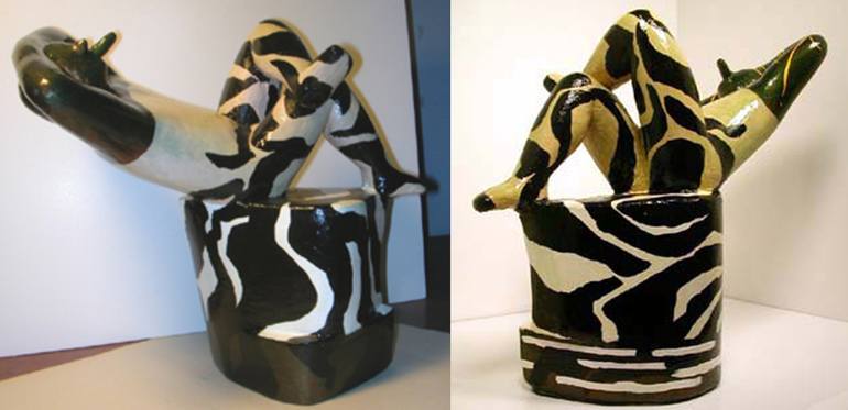 Original Expressionism Nude Sculpture by Susan Karnet