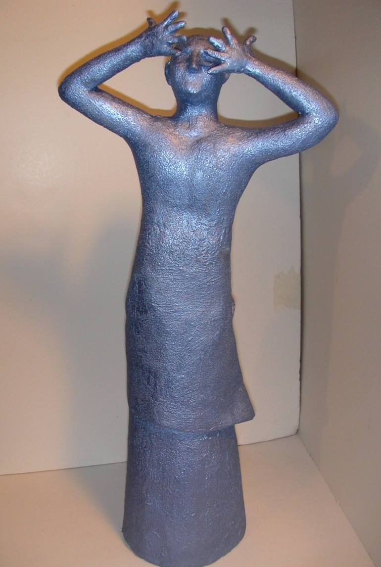 Original Figurative People Sculpture by Susan Karnet