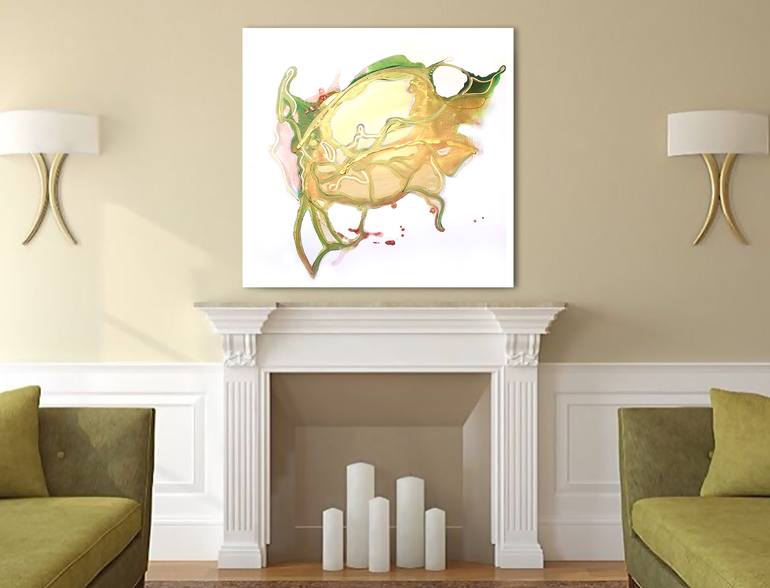 Original Abstract Botanic Painting by Linnea Heide