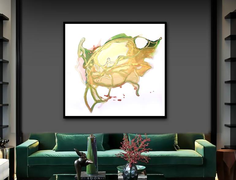 Original Abstract Botanic Painting by Linnea Heide