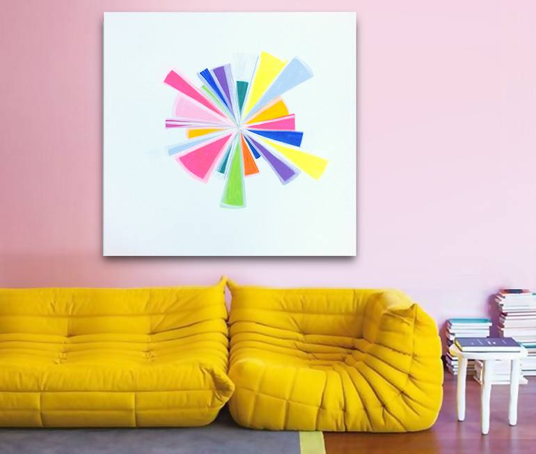 Original Abstract Children Painting by Linnea Heide