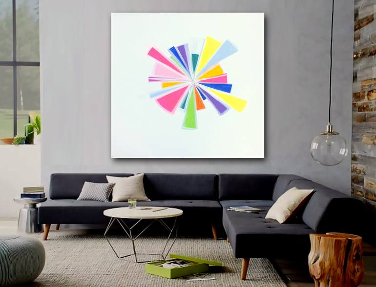 Original Abstract Children Painting by Linnea Heide