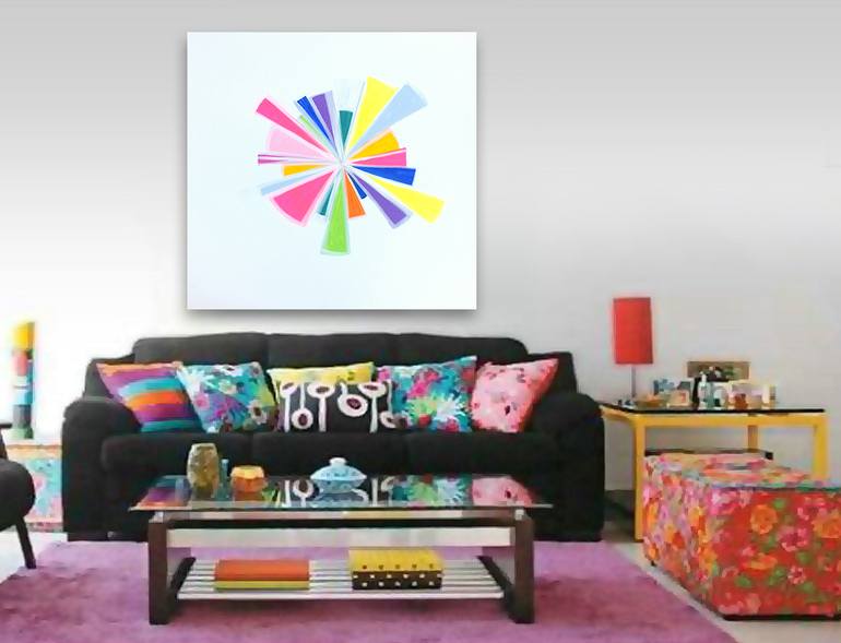 Original Abstract Children Painting by Linnea Heide