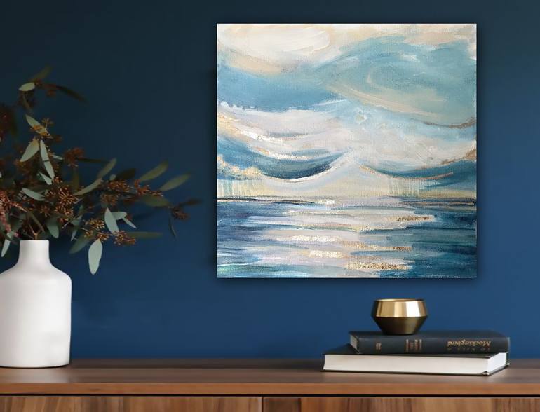 Original Abstract Seascape Painting by Linnea Heide