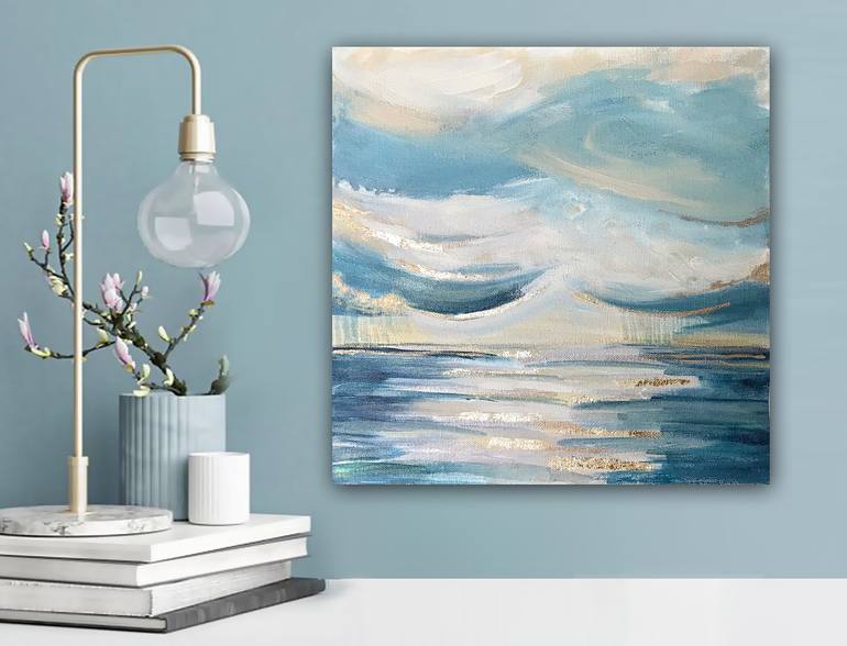 Original Abstract Seascape Painting by Linnea Heide