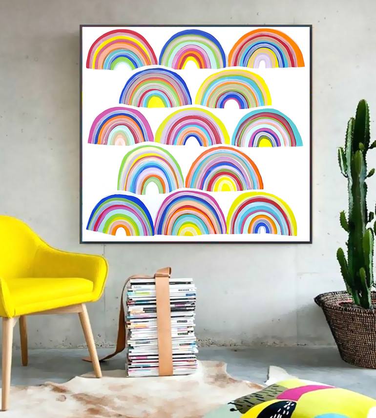 Original Pop Art Abstract Painting by Linnea Heide