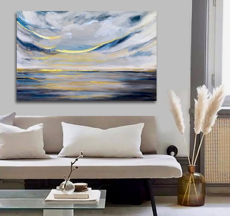 Original Abstract Expressionism Seascape Painting by Linnea Heide