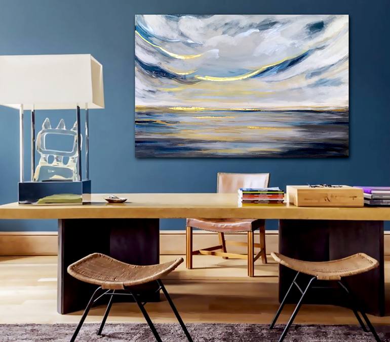 Original Abstract Expressionism Seascape Painting by Linnea Heide