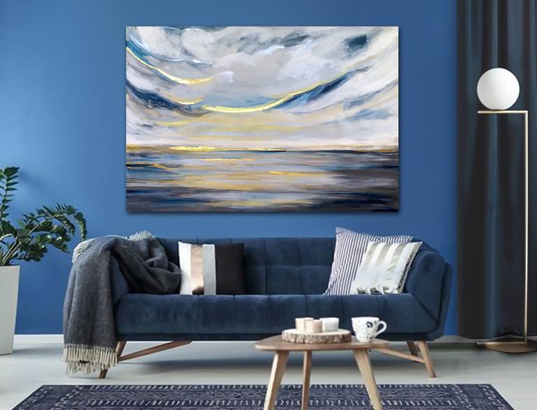 Original Abstract Expressionism Seascape Painting by Linnea Heide