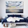 An ethereal, impressionist seascape with gold leaf accents that capture and play with the light. Tiny, subtle, gold stars twinkle in the sky. Positively dreamy. Signed on the back.

30" x 48" x .675" acrylic on gallery-wrapped canvas w/staples in the back.