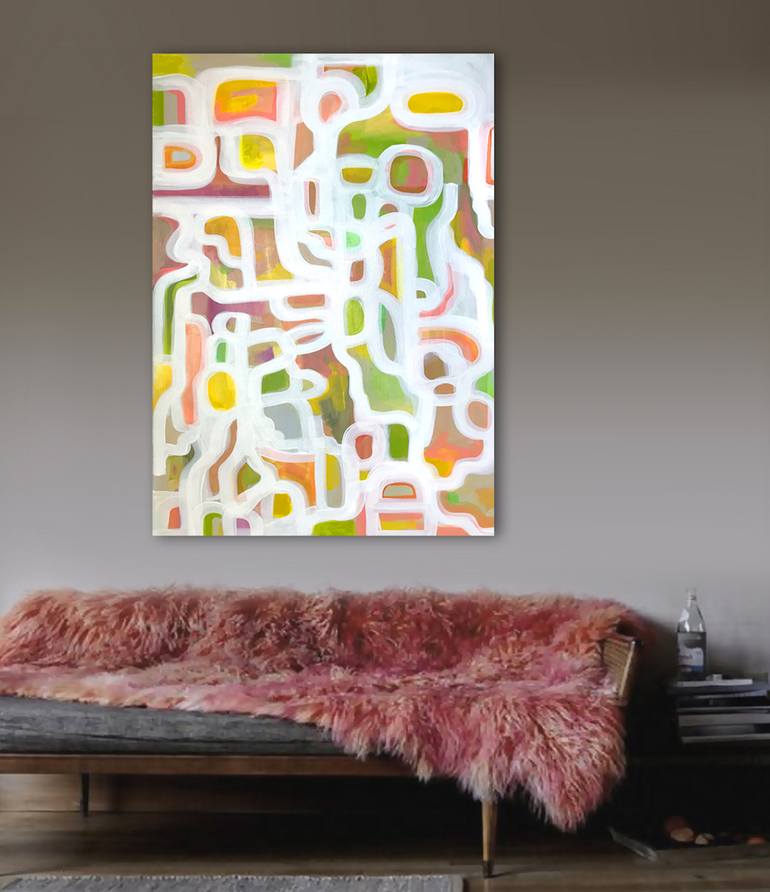 Original Abstract Expressionism Abstract Painting by Linnea Heide