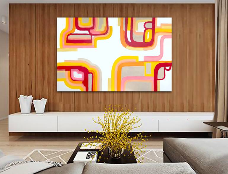 Original Art Deco Abstract Painting by Linnea Heide