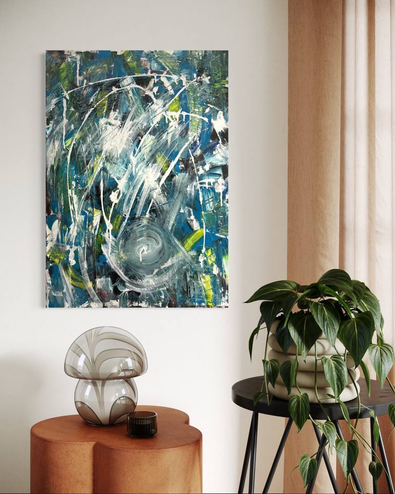 Original Abstract Expressionism Abstract Painting by Roza Golodnikov