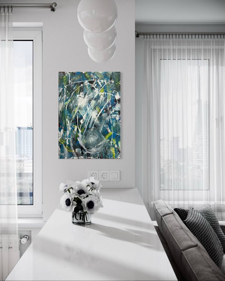Original Abstract Expressionism Abstract Painting by Roza Golodnikov