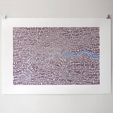 Map of Greater London - All Editions of Print SOLD thumb