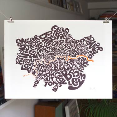 Map of London Boroughs - Limited Edition #25 of 100 thumb