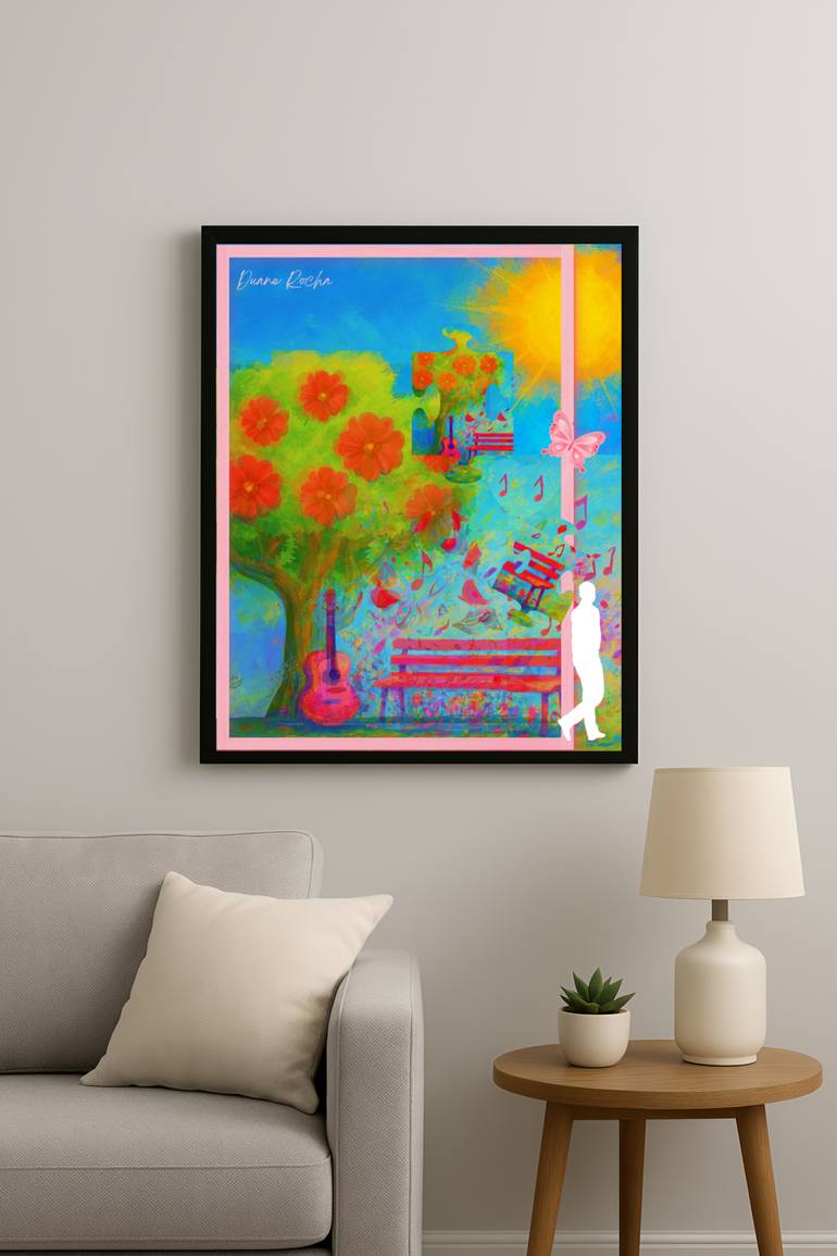 Original Abstract Expressionism Love Mixed Media by Duane Rocha