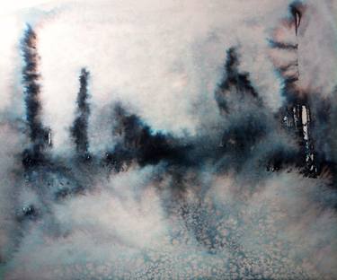 Original Abstract Expressionism Landscape Drawings by Marta Vaneva