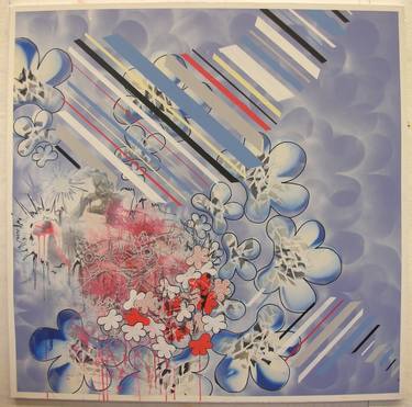 Original Abstract Science/Technology Painting by Kristin Calderon