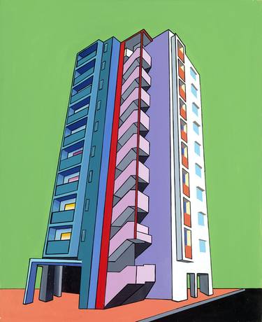 Original Architecture Painting by Mark Collis