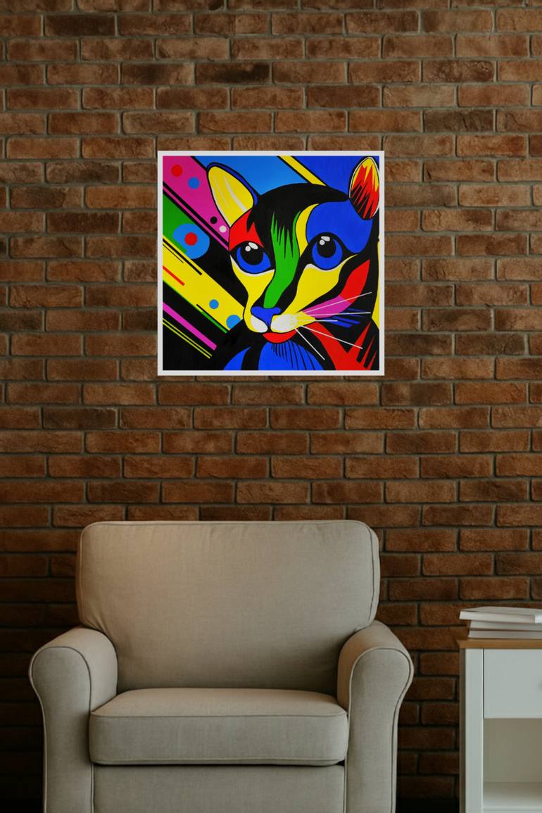 Original Abstract Animal Painting by Iuliia Rybalko