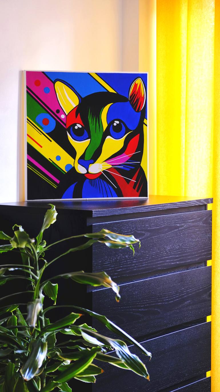 Original Abstract Animal Painting by Iuliia Rybalko
