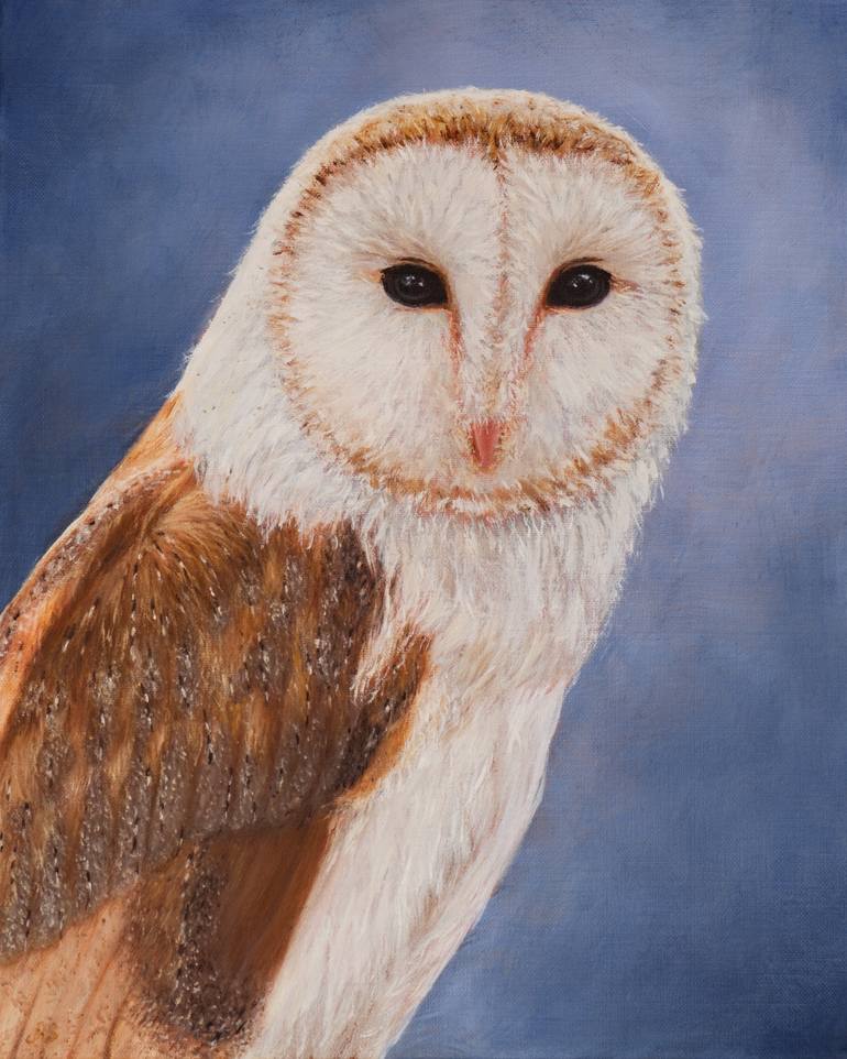 Original Wildlife Painting by Marina Sosnovskaya | Realism Art on Canvas | Guardian Of The Night