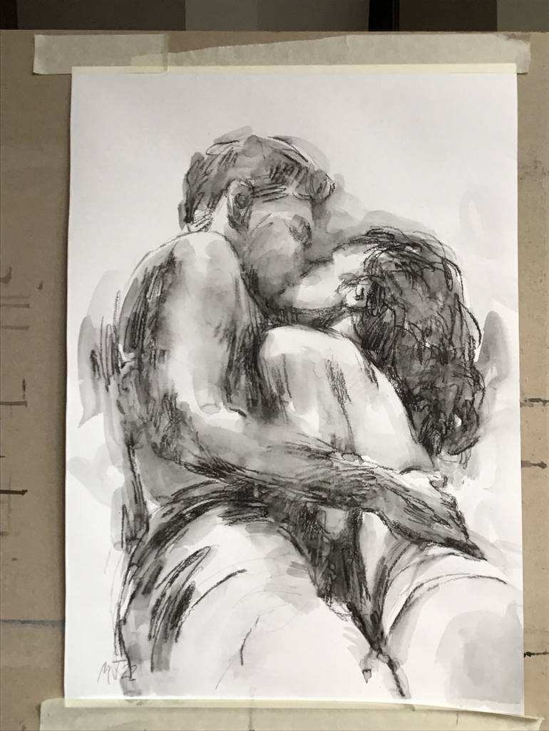 Original Erotic Drawing by Nelina Trubach-Moshnikova