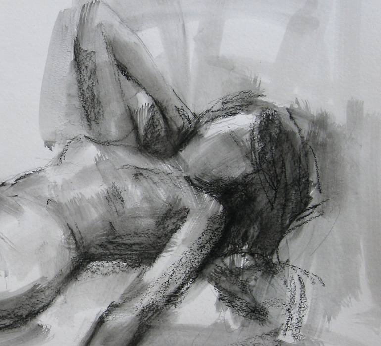 Original Nude Drawing by Nelina Trubach-Moshnikova