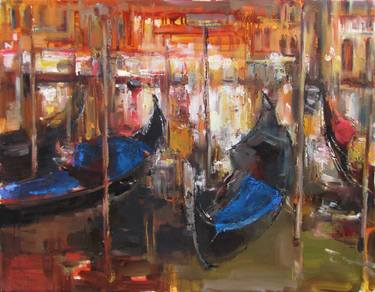 Print of Expressionism Cities Paintings by Nelina Trubach-Moshnikova