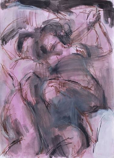 Original Figurative Erotic Mixed Media by Nelina Trubach-Moshnikova