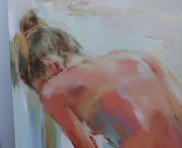 Original Expressionism Nude Painting by Nelina Trubach-Moshnikova