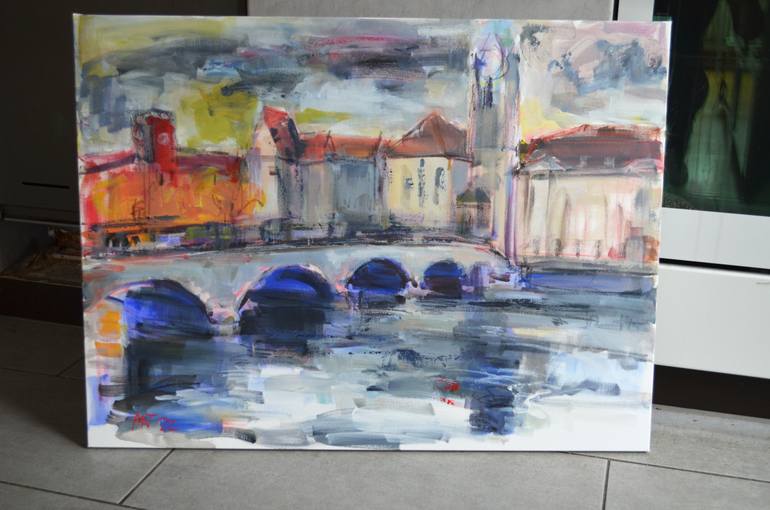 Original Expressionism Landscape Painting by Nelina Trubach-Moshnikova