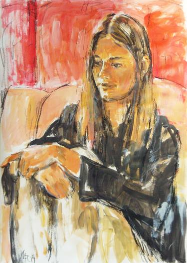 Original Expressionism Portrait Paintings by Nelina Trubach-Moshnikova