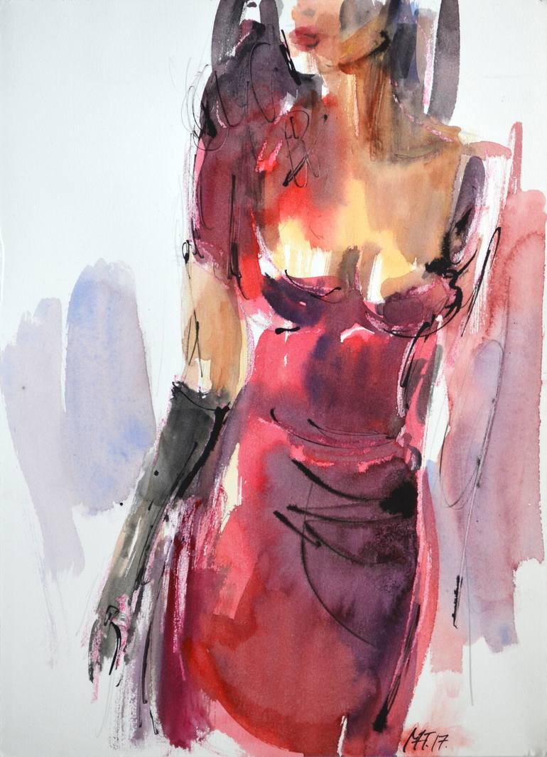 Print of Figurative Fashion Paintings by Nelina Trubach-Moshnikova