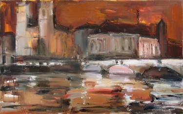 Original Expressionism Cities Paintings by Nelina Trubach-Moshnikova