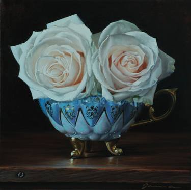 Original Realism Floral Paintings by Guy-Anne Massicotte