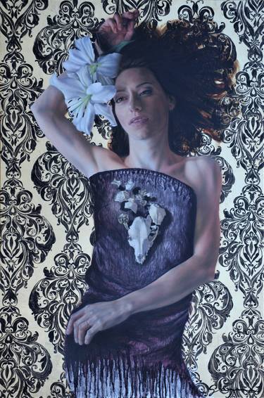 Original Figurative Women Paintings by Guy-Anne Massicotte