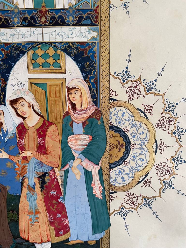 Original Expressionism Love Painting by Shahrzad Momenzadeh
