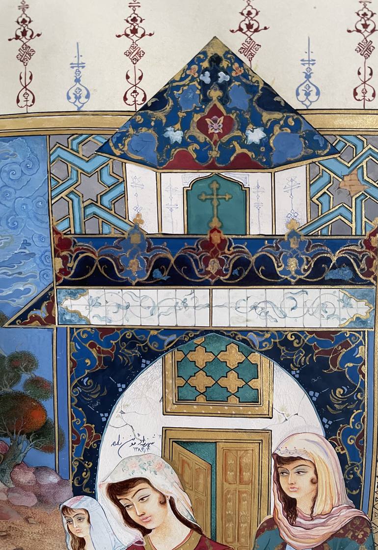 Original Expressionism Love Painting by Shahrzad Momenzadeh
